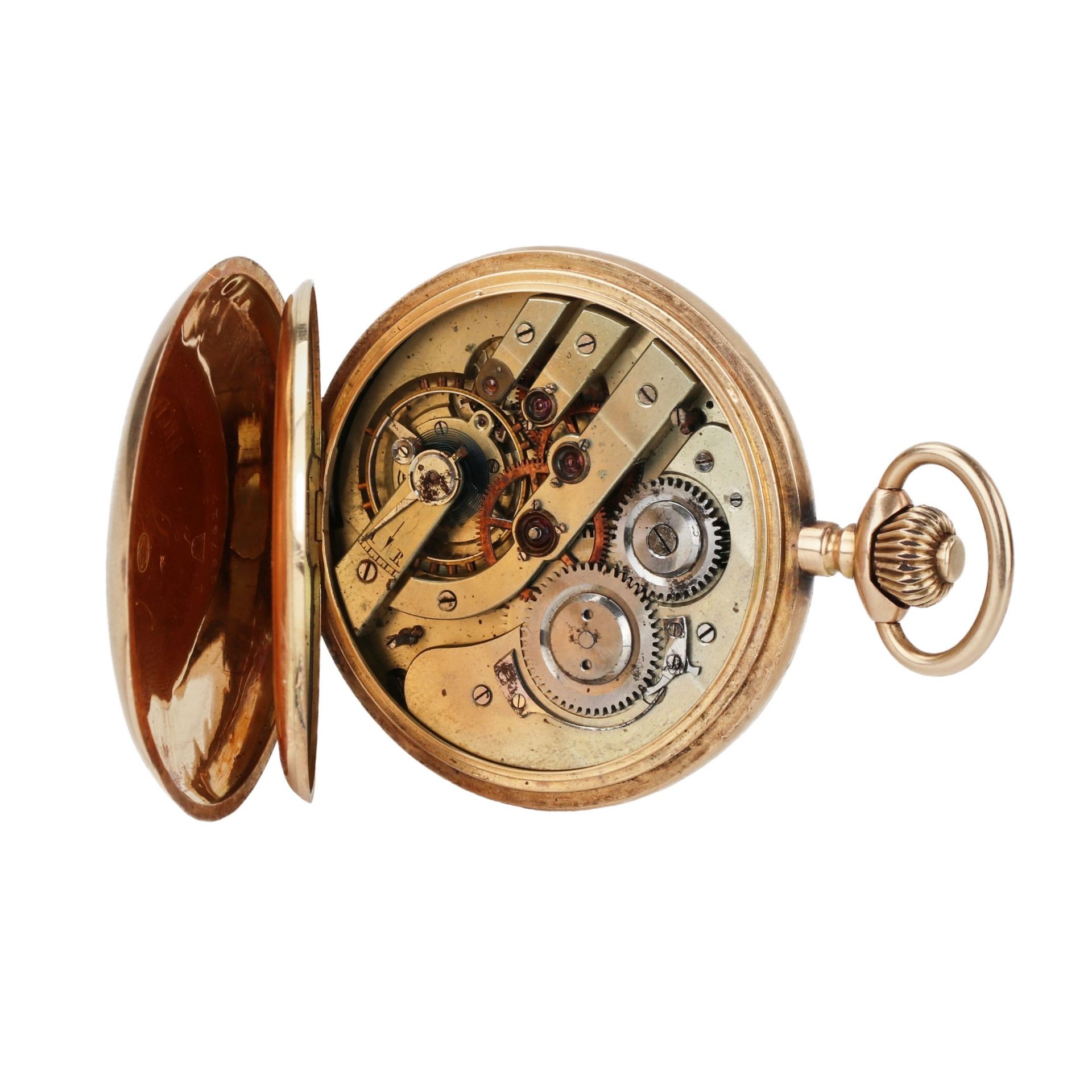 Moulinet gold pocket watch. - Image 7 of 9