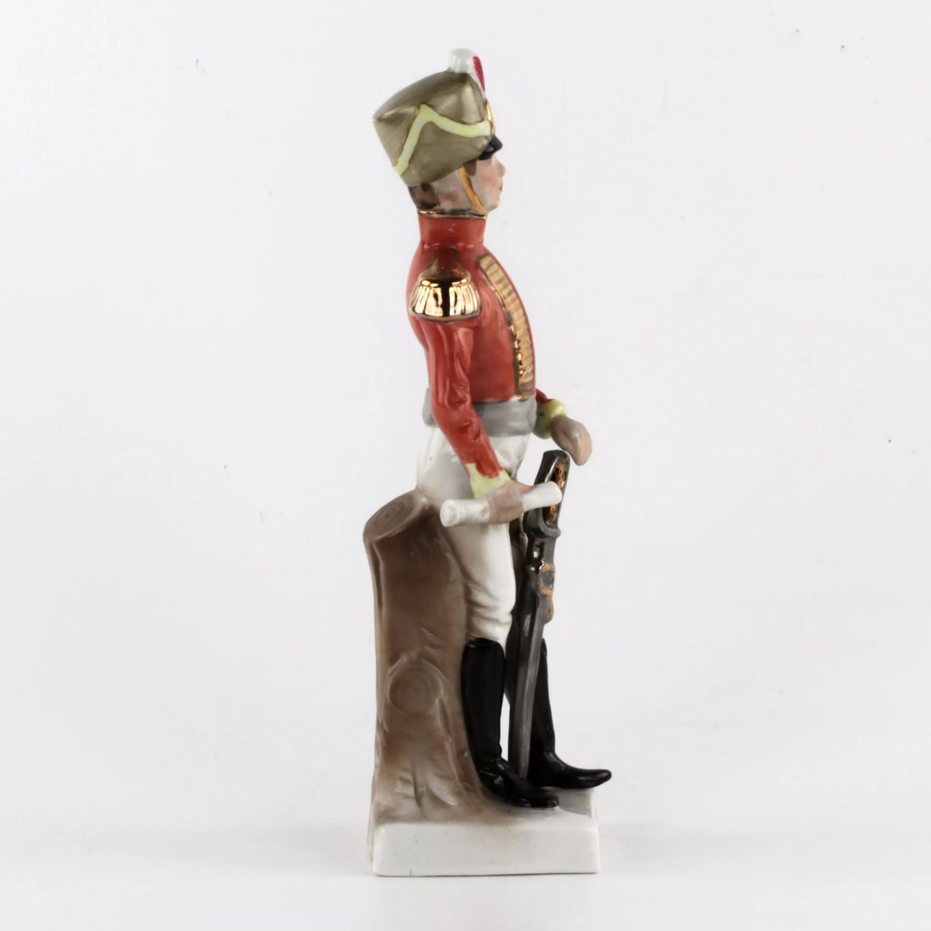 Porcelain figurine "Hussar with a report". - Image 4 of 6