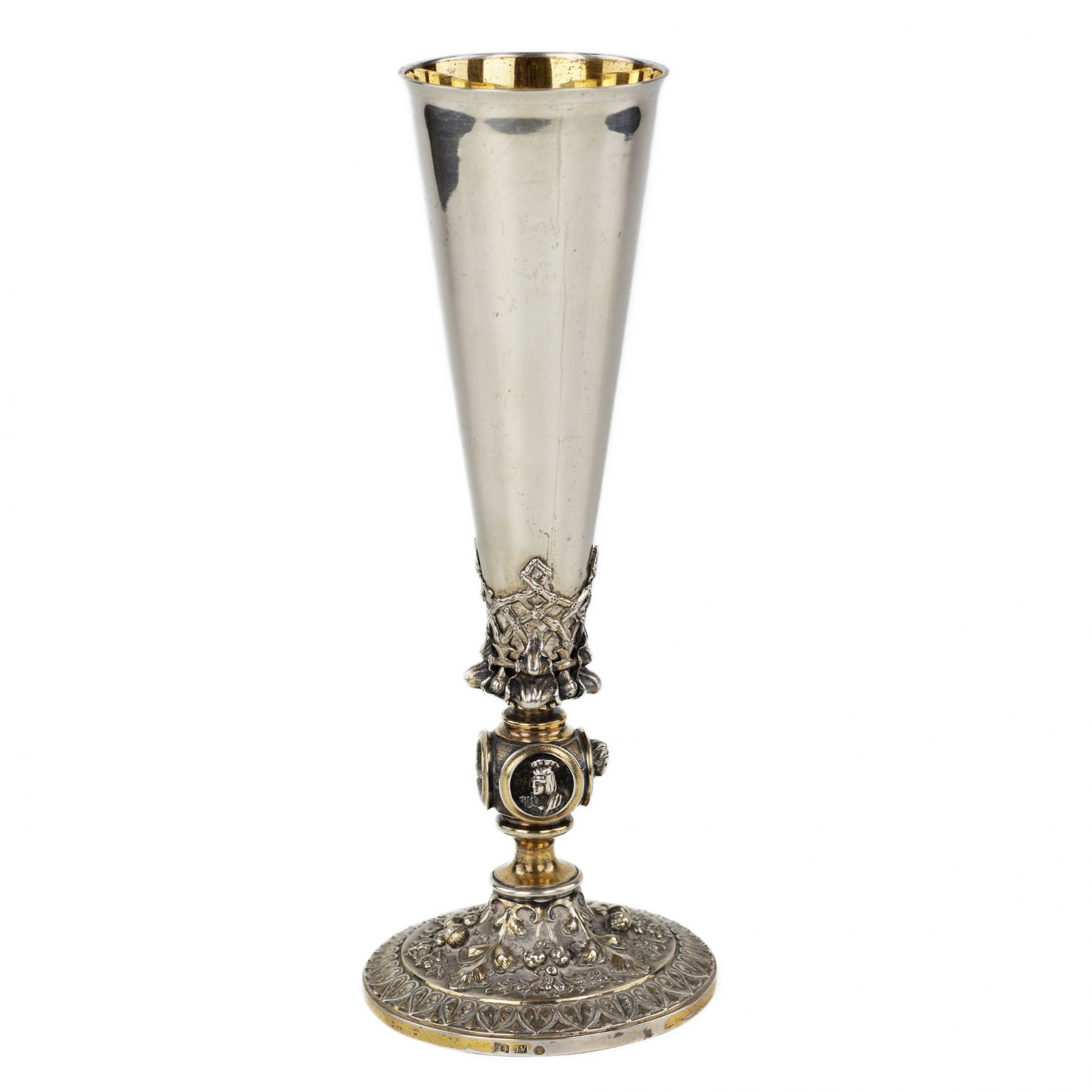 Gilded silver goblet. St. Petersburg, 84 samples, late 19th century. - Bild 2 aus 10