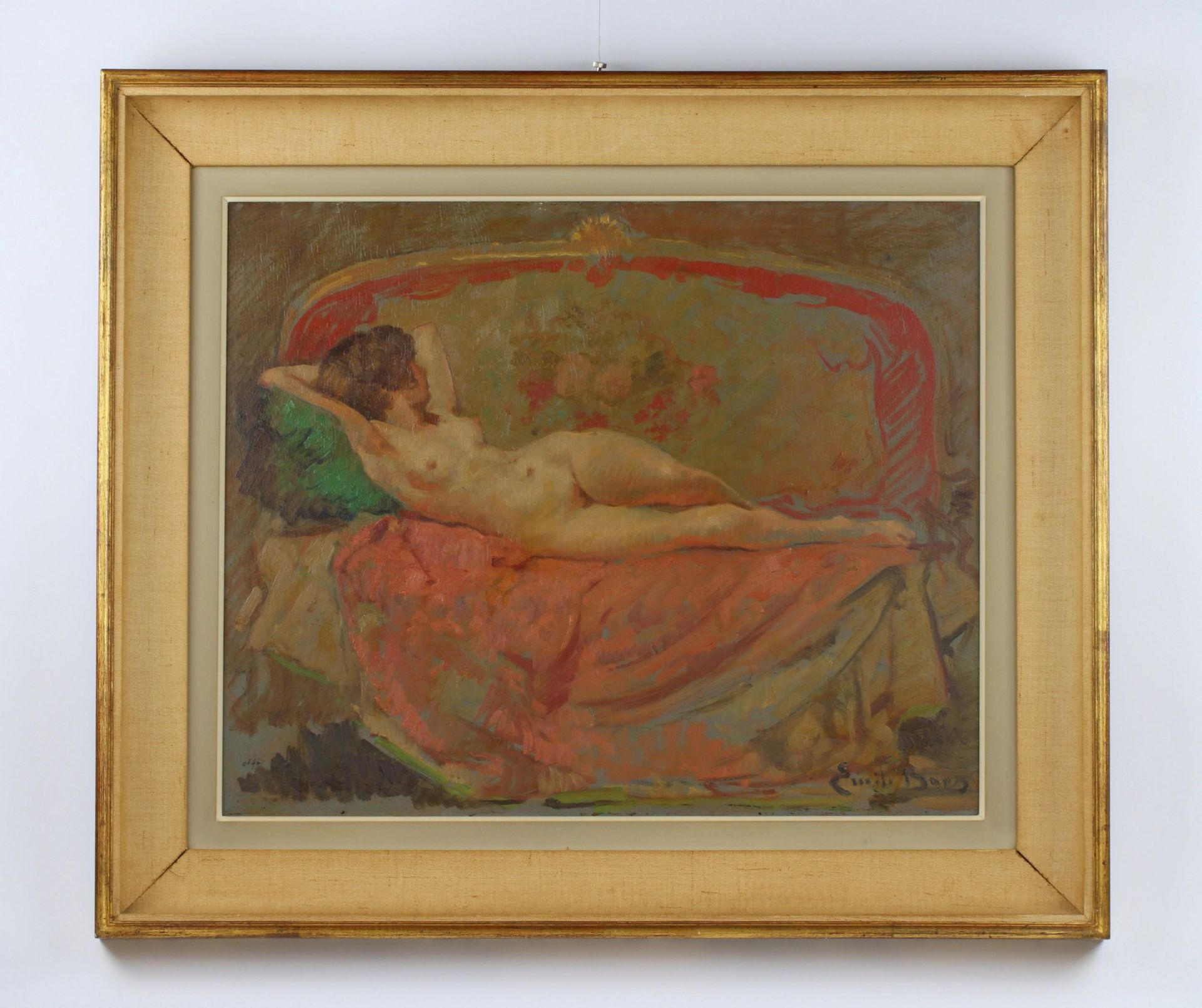 EMIL BAYES (EMILE BAES). 1889-1953 Nude on a canape. - Bild 4 aus 4