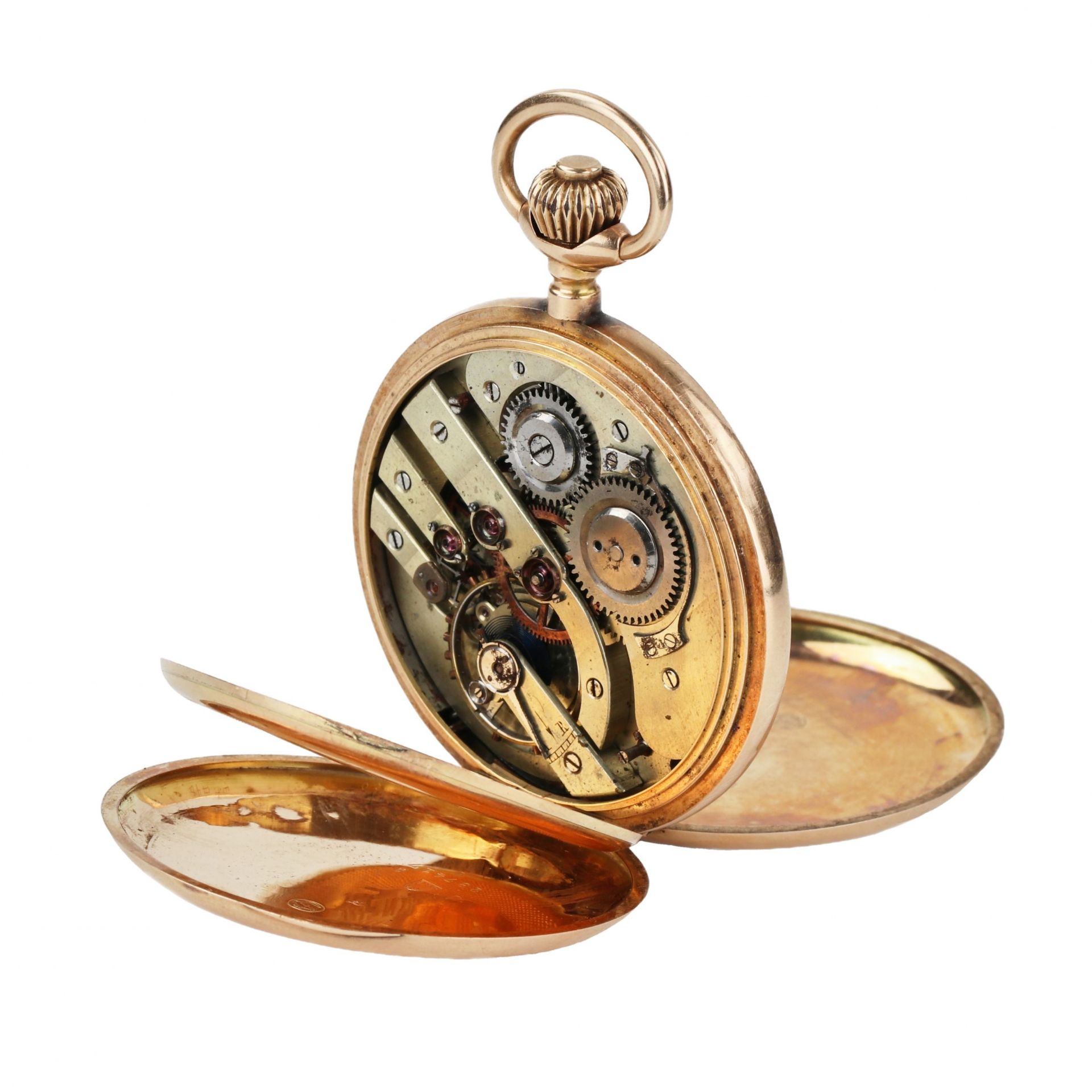 Moulinet gold pocket watch. - Image 8 of 9