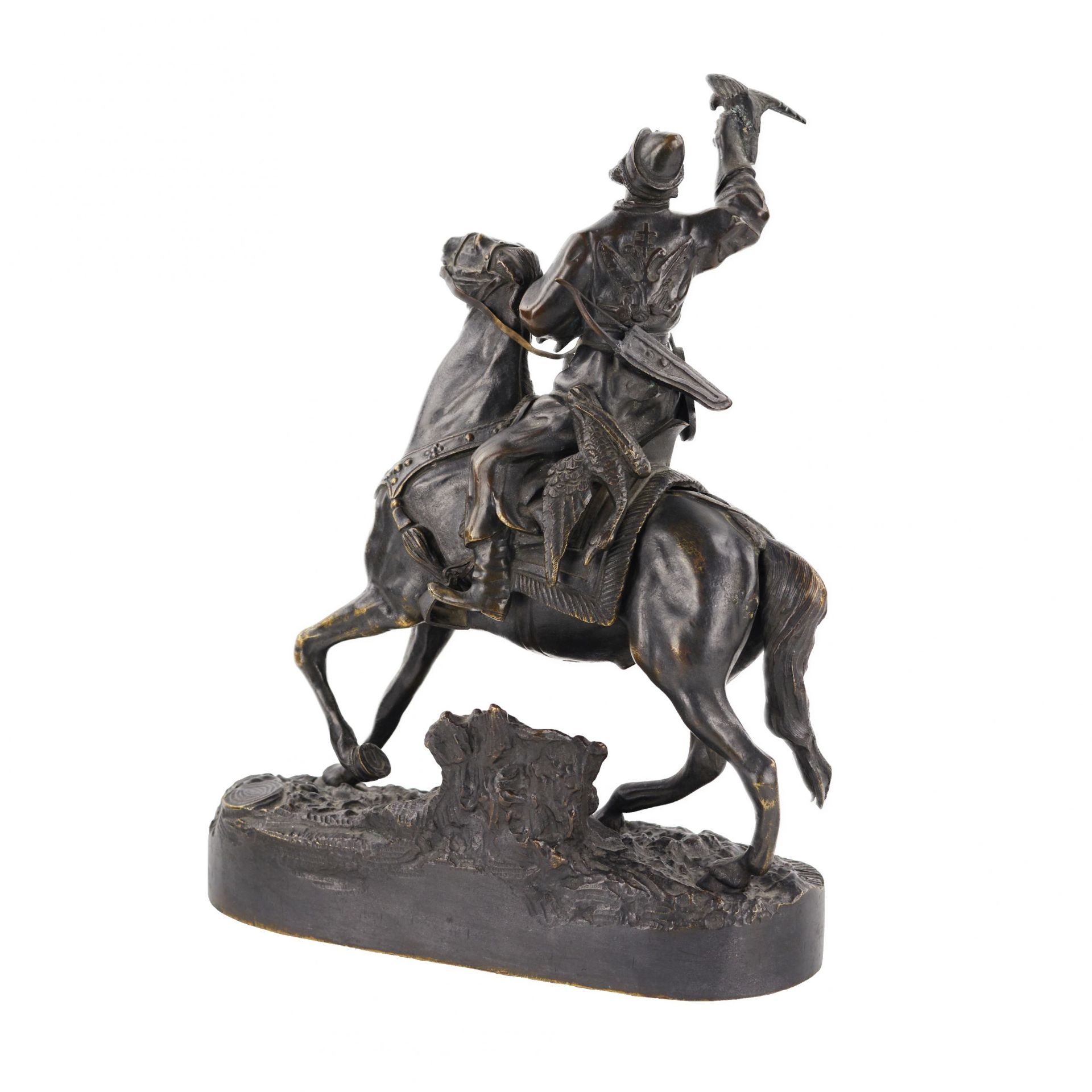 Bronze sculpture of the Tsar`s Falconer. Model E. Lancer. RUSSIA - Bild 4 aus 7