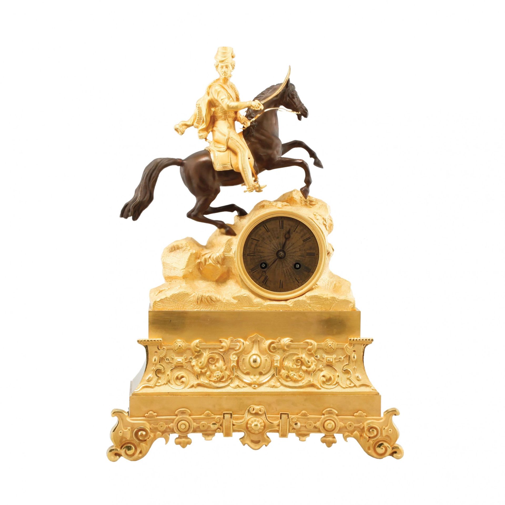 Cavalry mantel clock