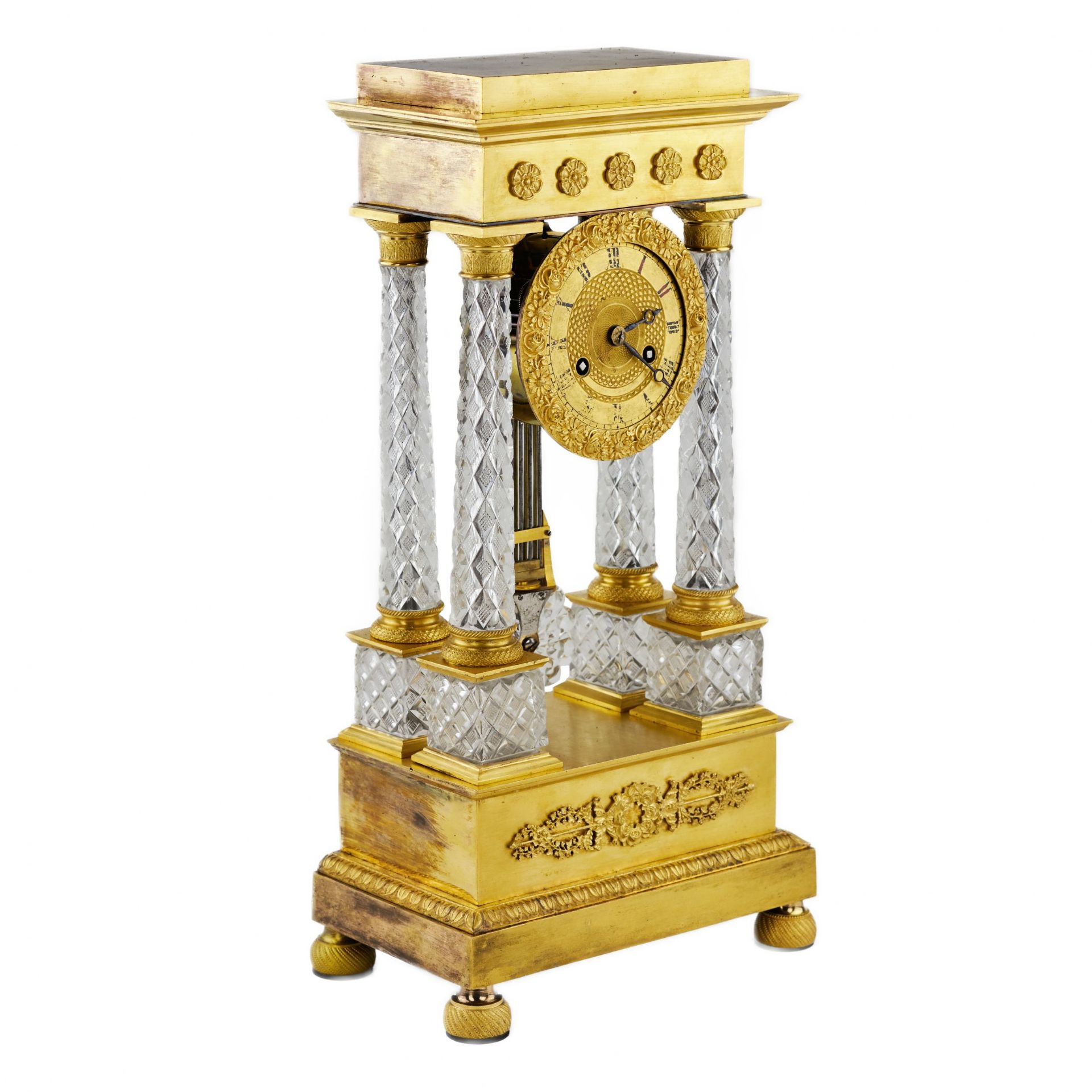 Empire style mantel clock. Paris .1830. - Image 3 of 6