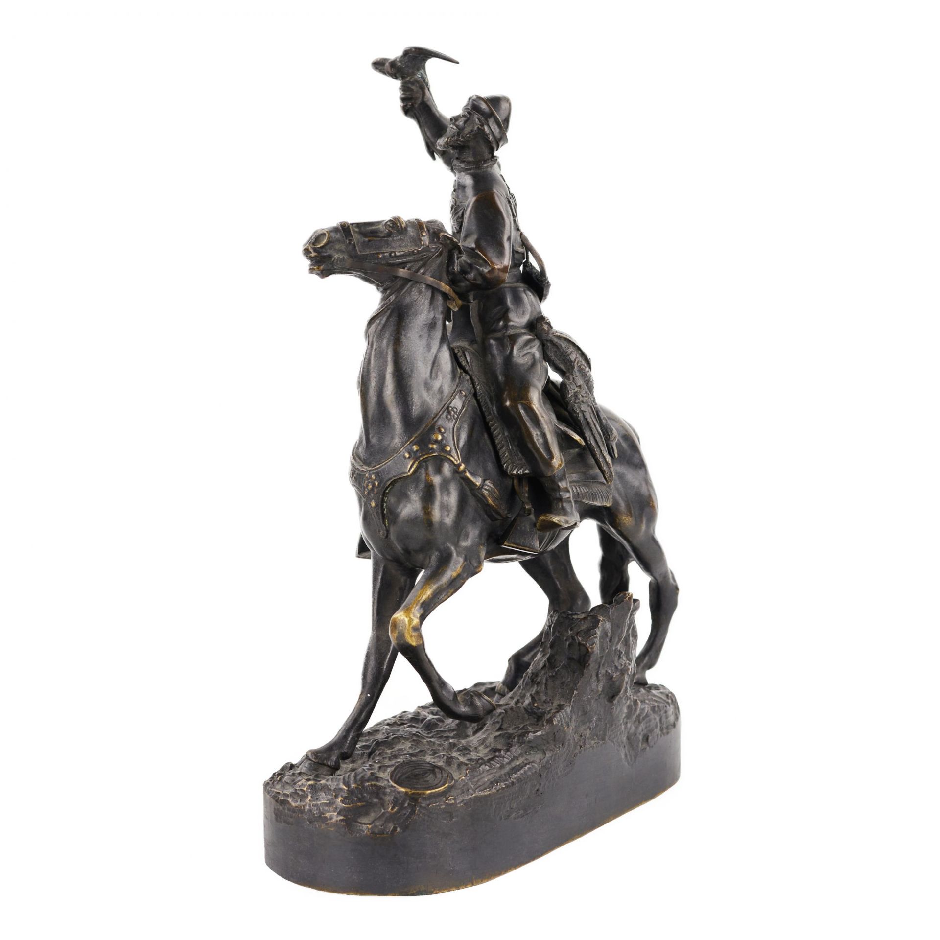 Bronze sculpture of the Tsar`s Falconer. Model E. Lancer. RUSSIA - Bild 5 aus 7