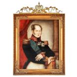 Roman Maksimovich Volkov. Portrait of the Russian Tsar Alexander I, first quarter of the 19th centur