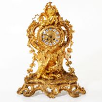 Mantel clock in Louis XV style