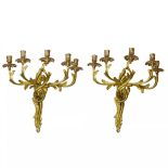 Pair of bronze sconces. The turn of the 19th and 20th centuries.