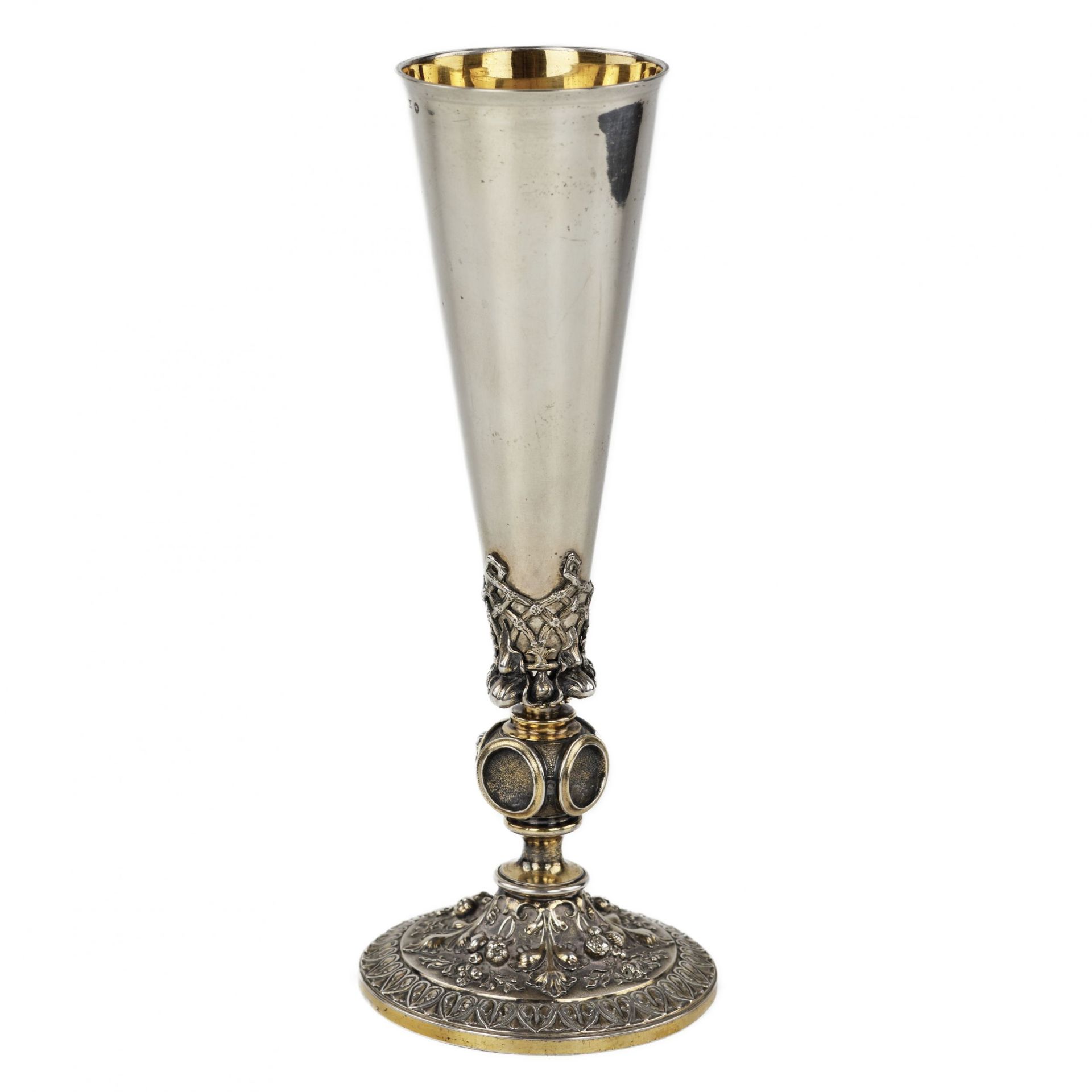 Gilded silver goblet. St. Petersburg, 84 samples, late 19th century. - Bild 3 aus 10