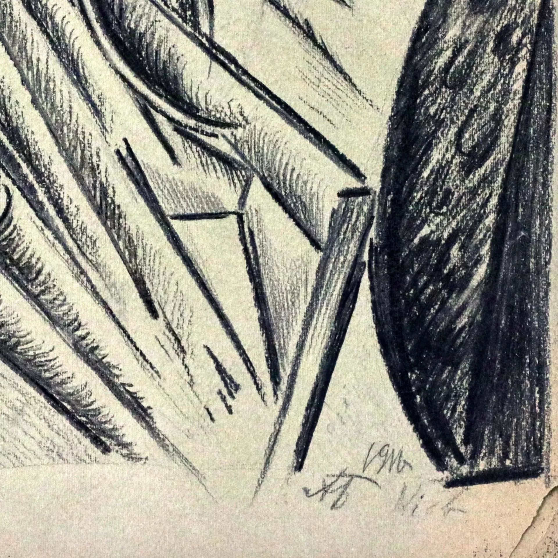 Alexander Konstantinovich Bogomazov. Abstract Composition. 1916 - Image 3 of 4