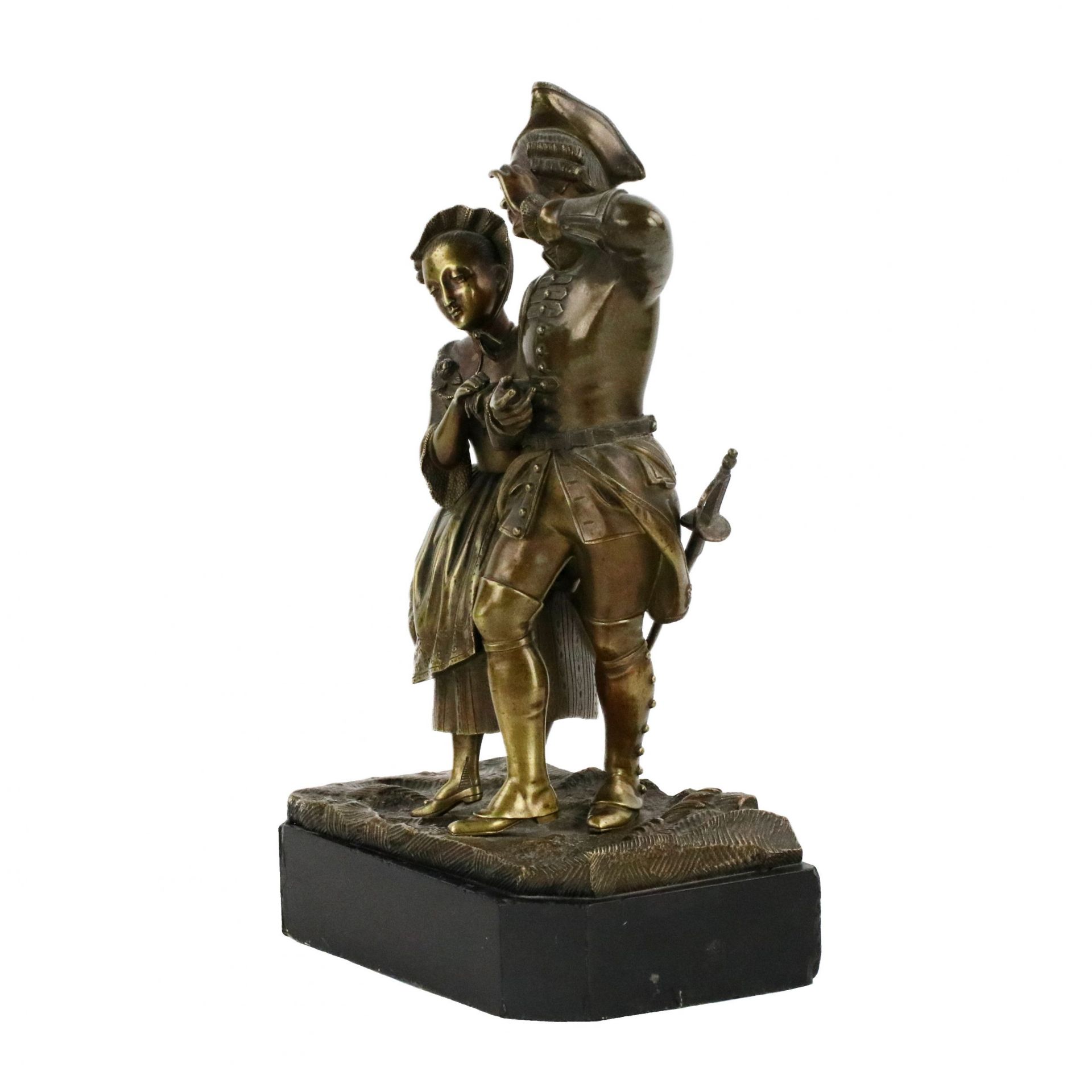 Bronze sculpture Romantic couple. - Image 6 of 6
