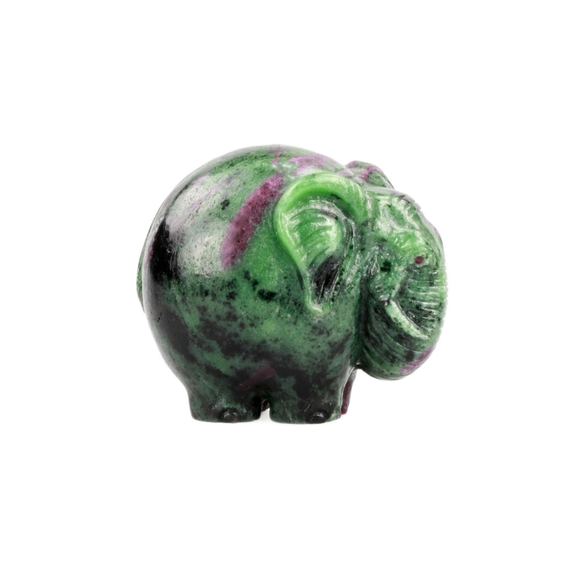 Carved figurine of an elephant in Faberge style. 20th century