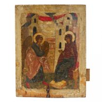 Analog Icon of the Annunciation. In the style of the Moscow school of the 16th century.