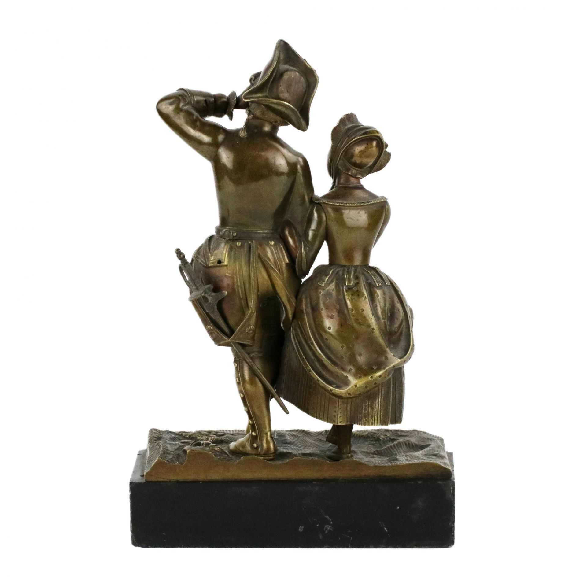 Bronze sculpture Romantic couple. - Image 4 of 6