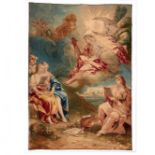 Antique tapestry Triumph of Apollo. Model Jan van Orley and Augustin Coppens. Brussels. 18th century