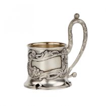 V. Andreev. Russian, silver glass holder from the Art Nouveau era. 1898-1908