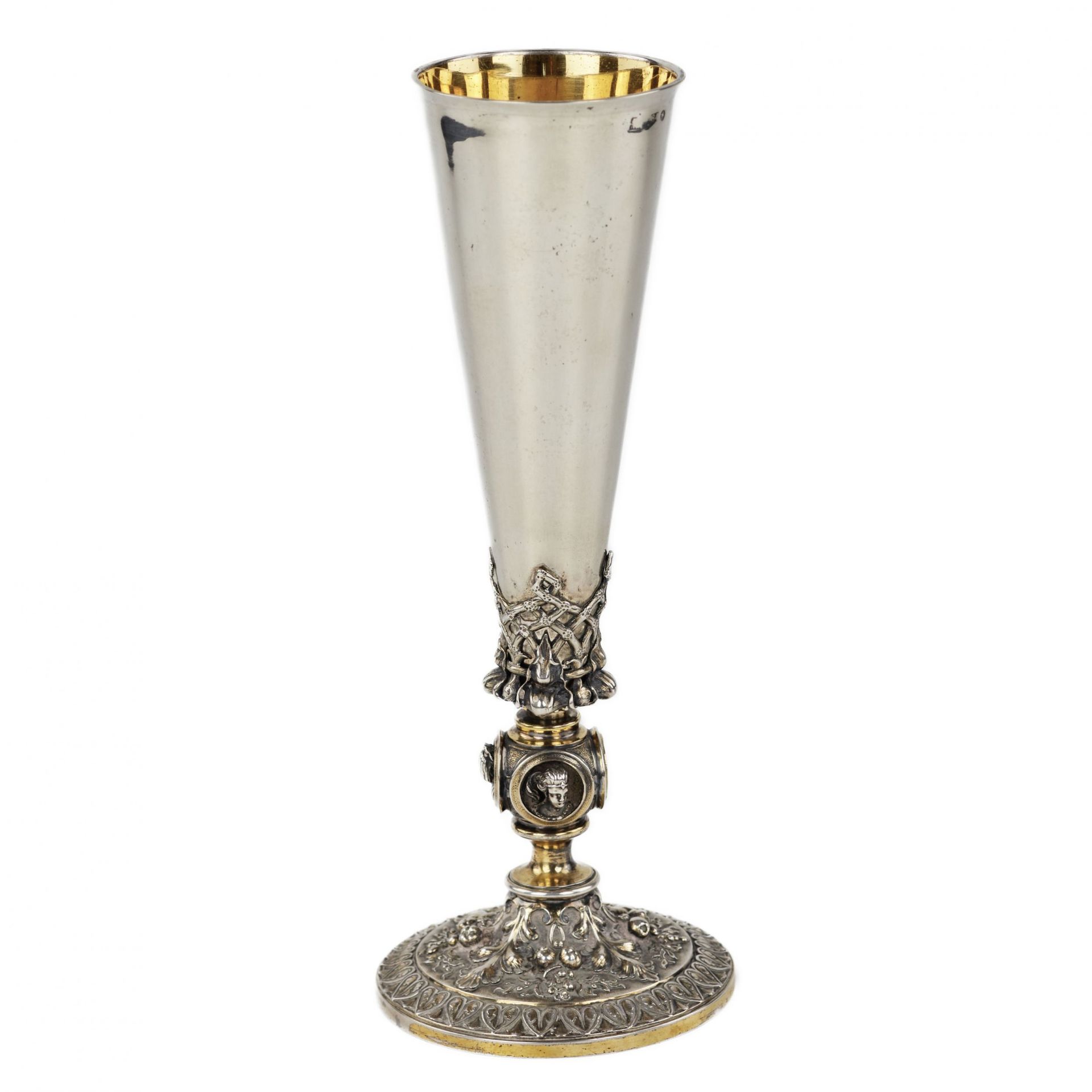 Gilded silver goblet. St. Petersburg, 84 samples, late 19th century. - Bild 4 aus 10