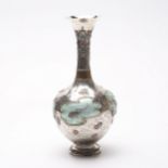 Silver vase with enamel from the Meiji period. 1868 - 1912. Japan