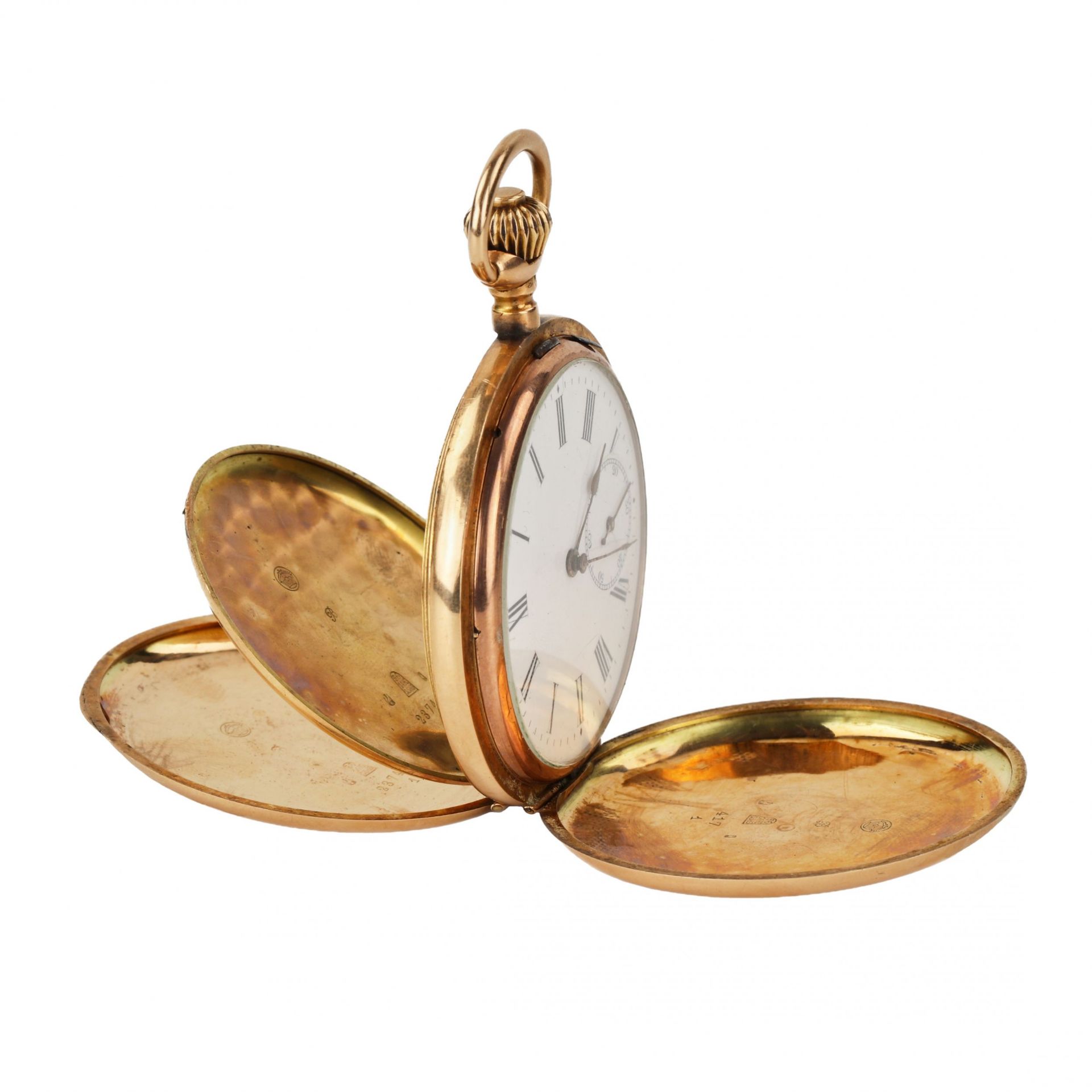 Moulinet gold pocket watch. - Image 5 of 9