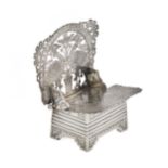 Russian silver salt cellar-throne in the neo-Russian style from the workshop of A. FULDA. Moscow 188