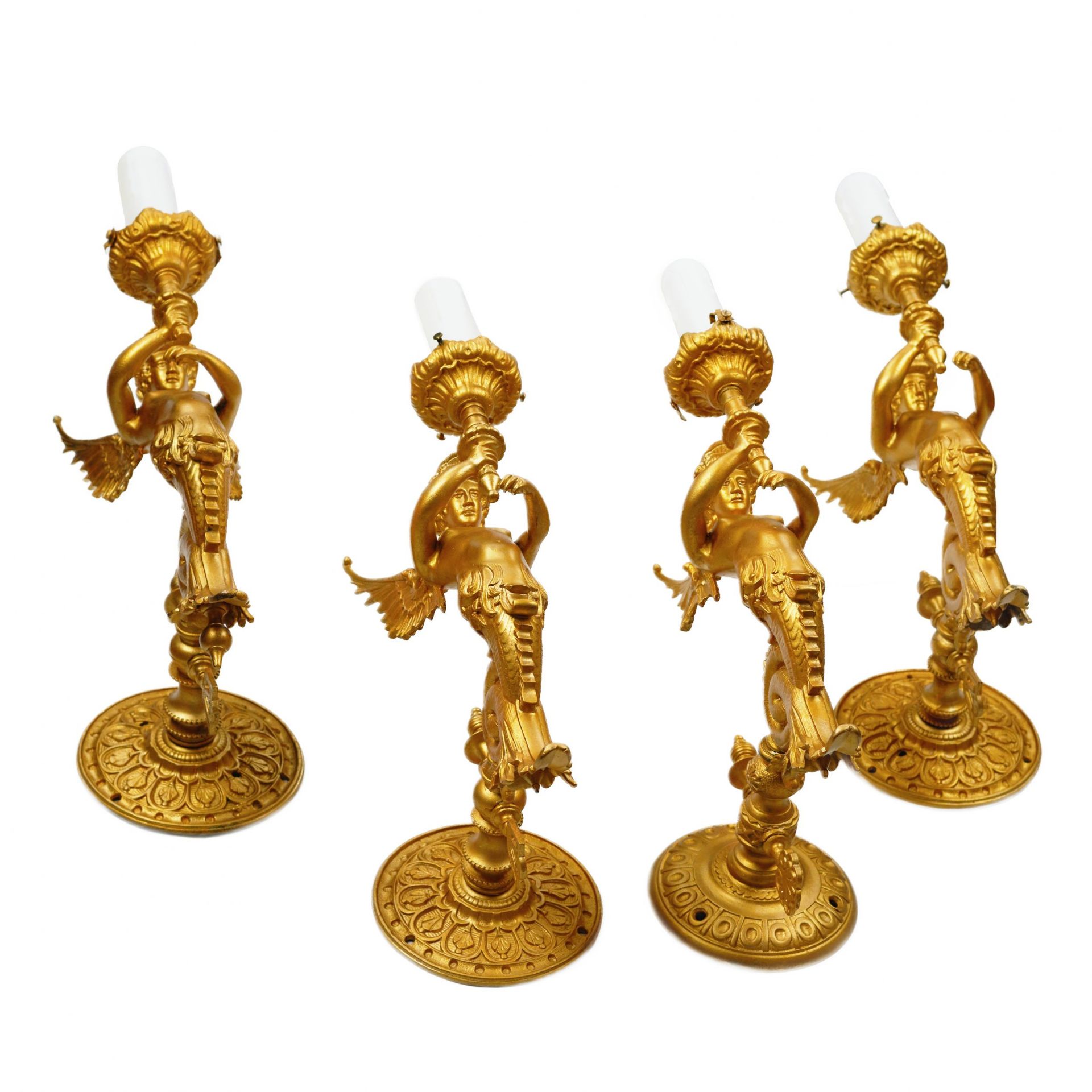 Four sconces made in the style of Napoleon III. France. The turn of the 19th and 20th centuries. - Bild 4 aus 7