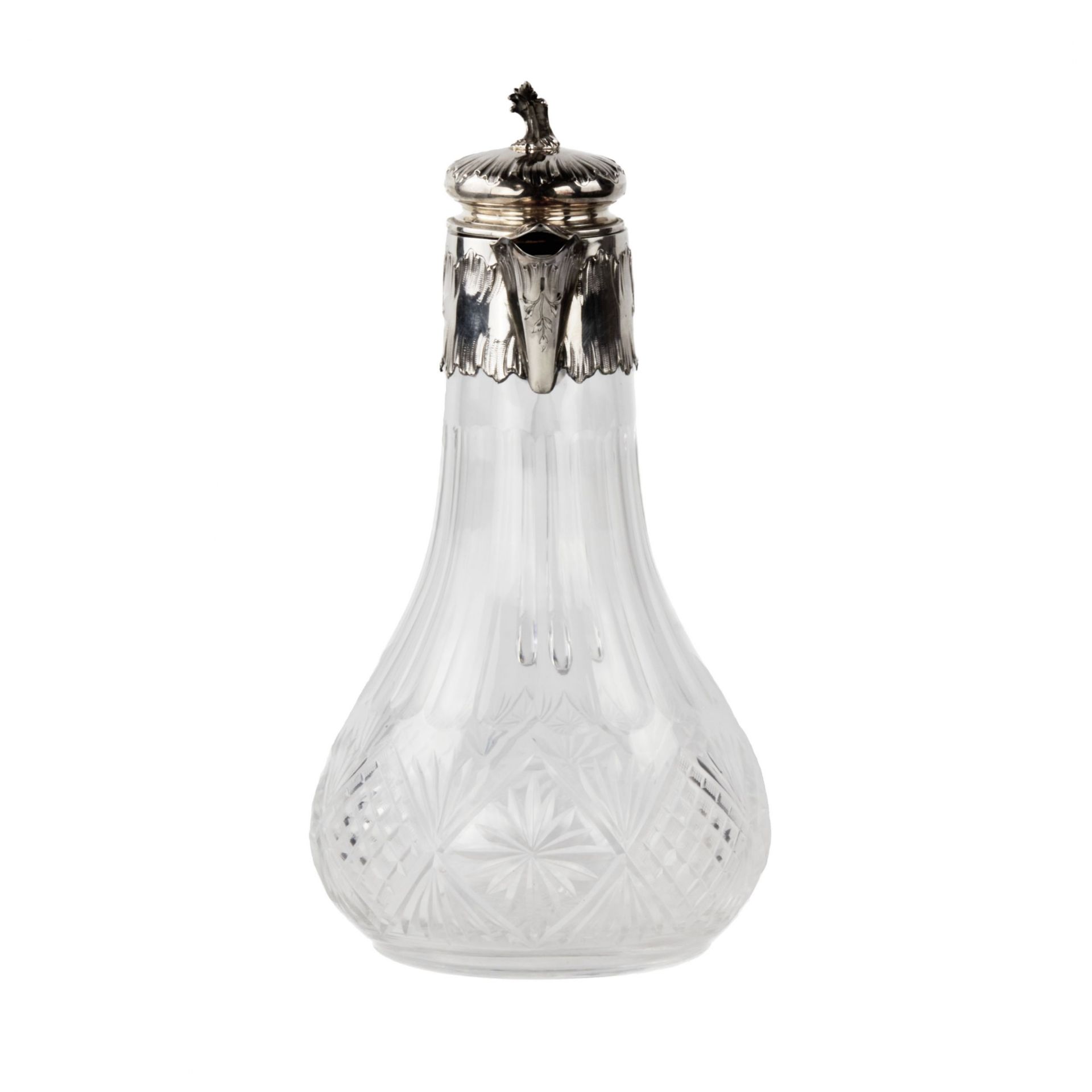 French crystal jug with silver. - Image 2 of 5