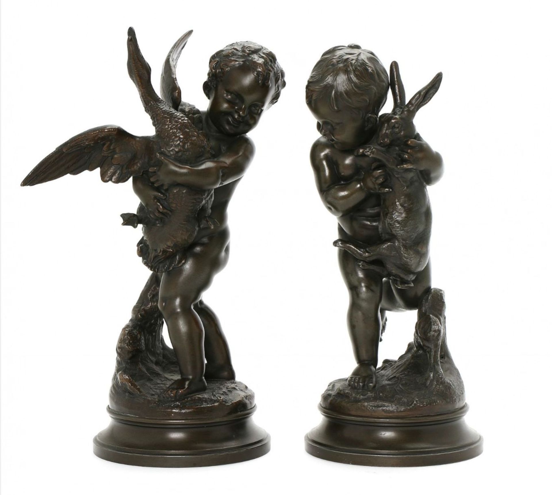 Satirical pair Playing Cupids