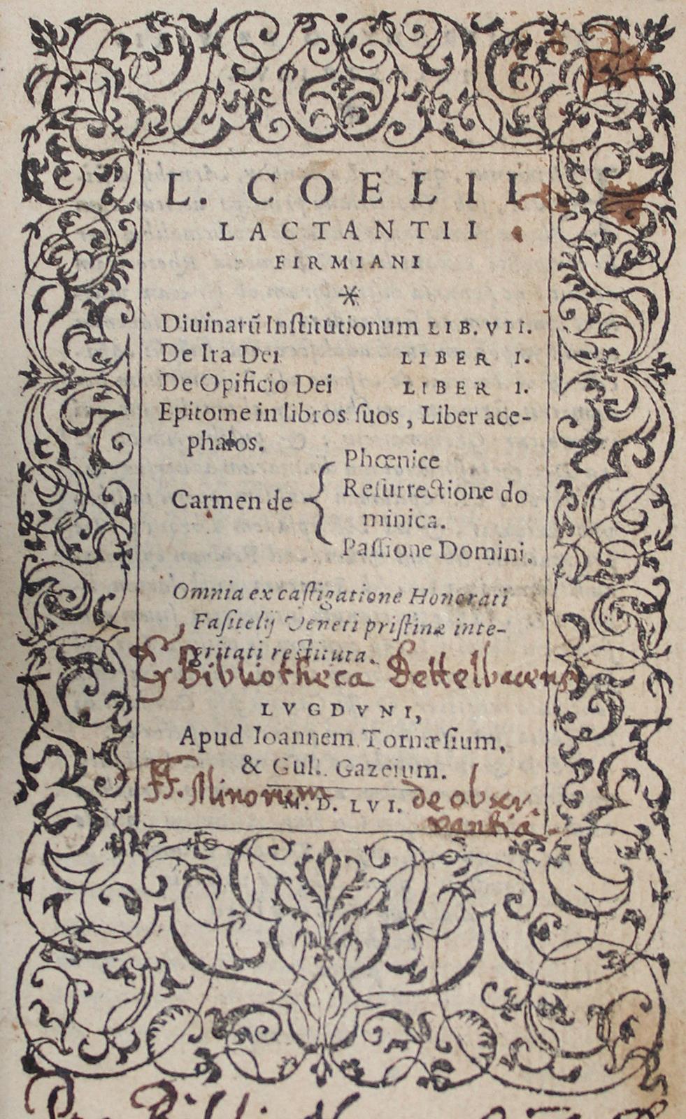 Lactantius,L.C.F.