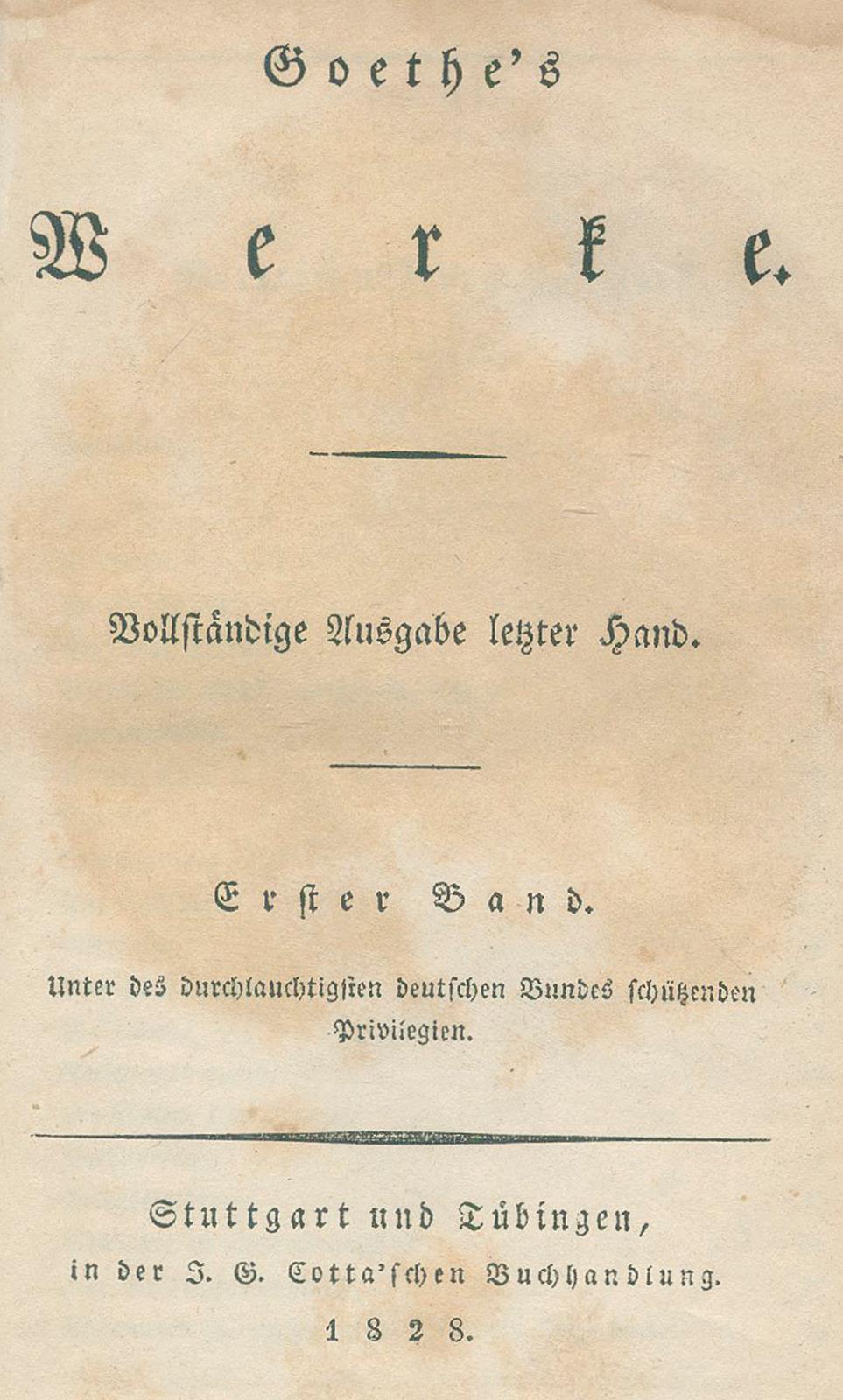 Goethe,(J.W.v.). - Image 2 of 2