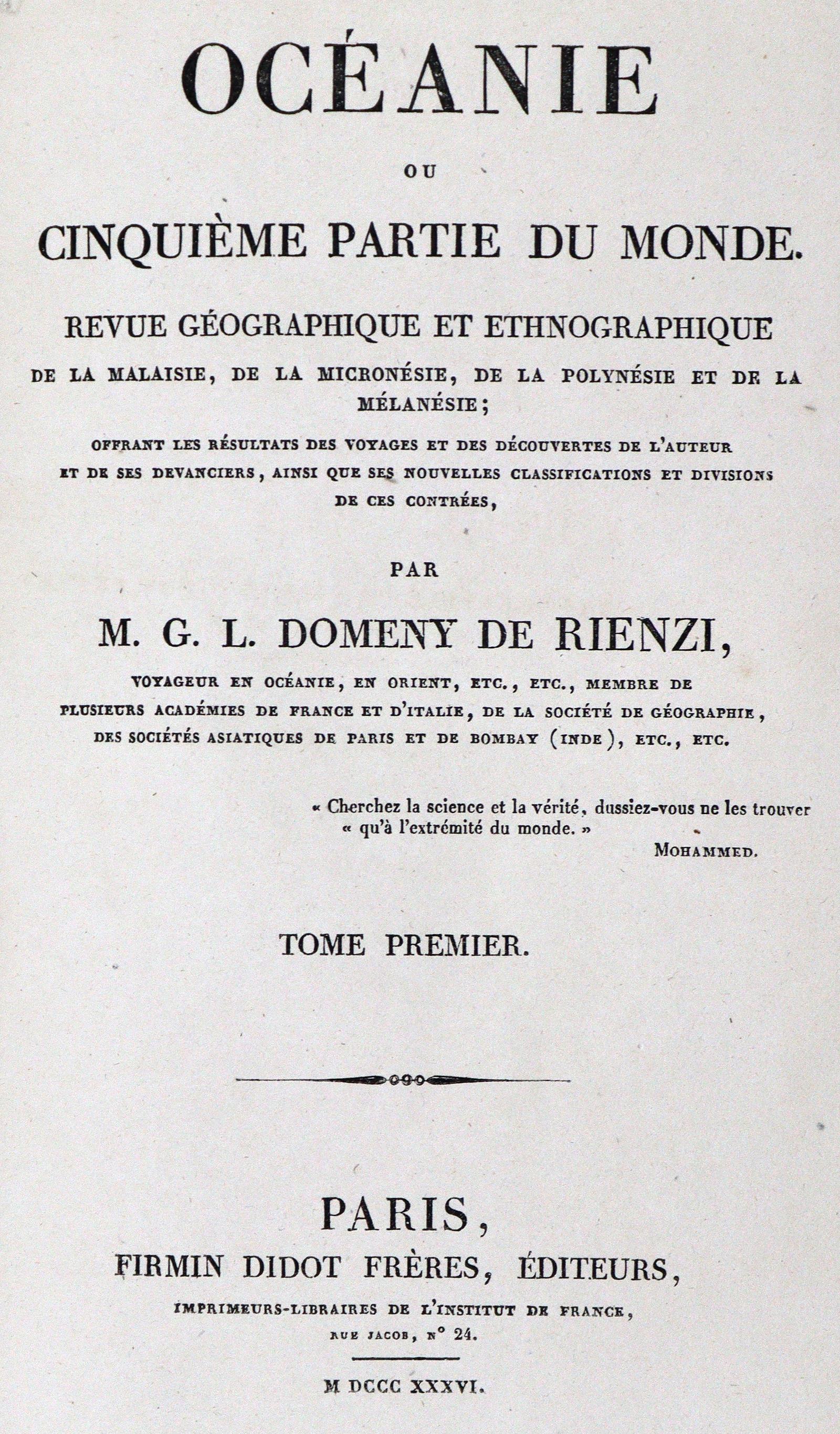 Rienzi,G.L.Domeny de.