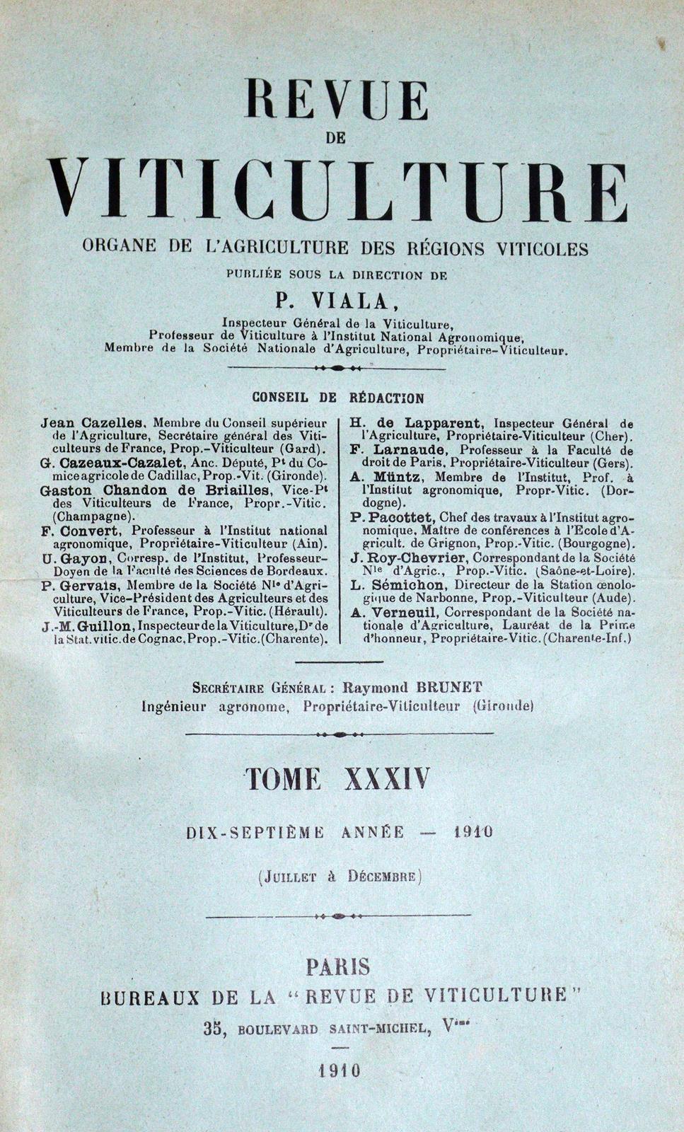 Revue de Viticulture. - Image 2 of 3