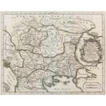 Historische Landkarte der osteuropäischen Regionen Sarmatien,