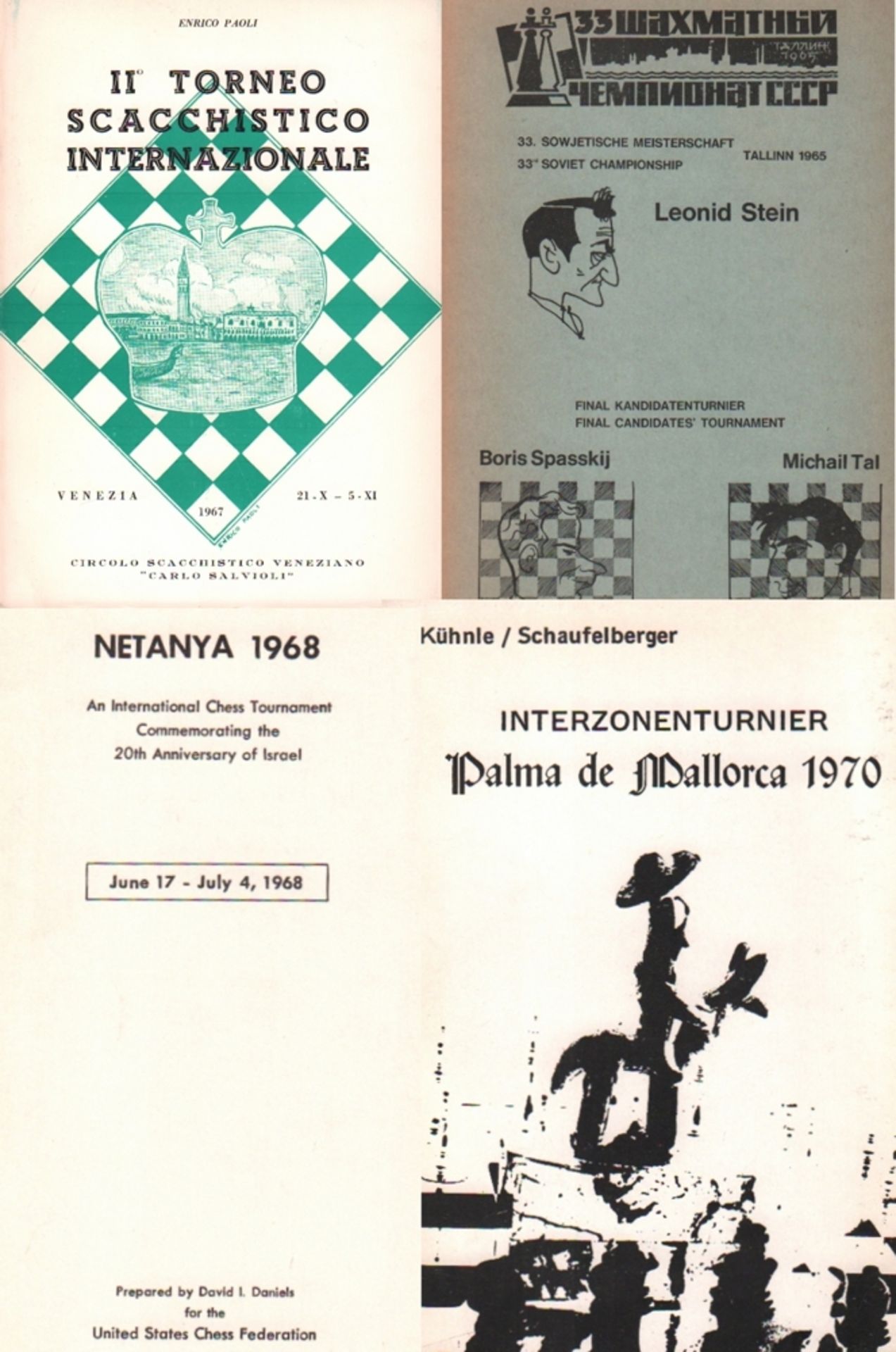 Turniere. Konvolut mit 150 Bulletins und Programmheften von Turnieren aus der Zeit von 1963 bis