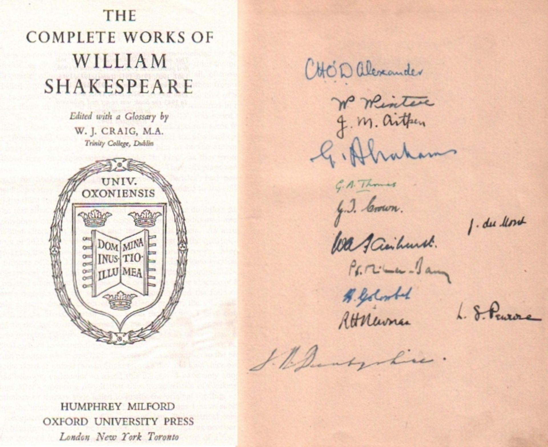 Shakespeare, William. The complete works of William Shakespeare. Edited with a Glossary by W. J.