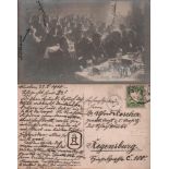Postkarte. München 1909. Postalisch gelaufene Fotopostkarte mit einer Aufnahme von einer