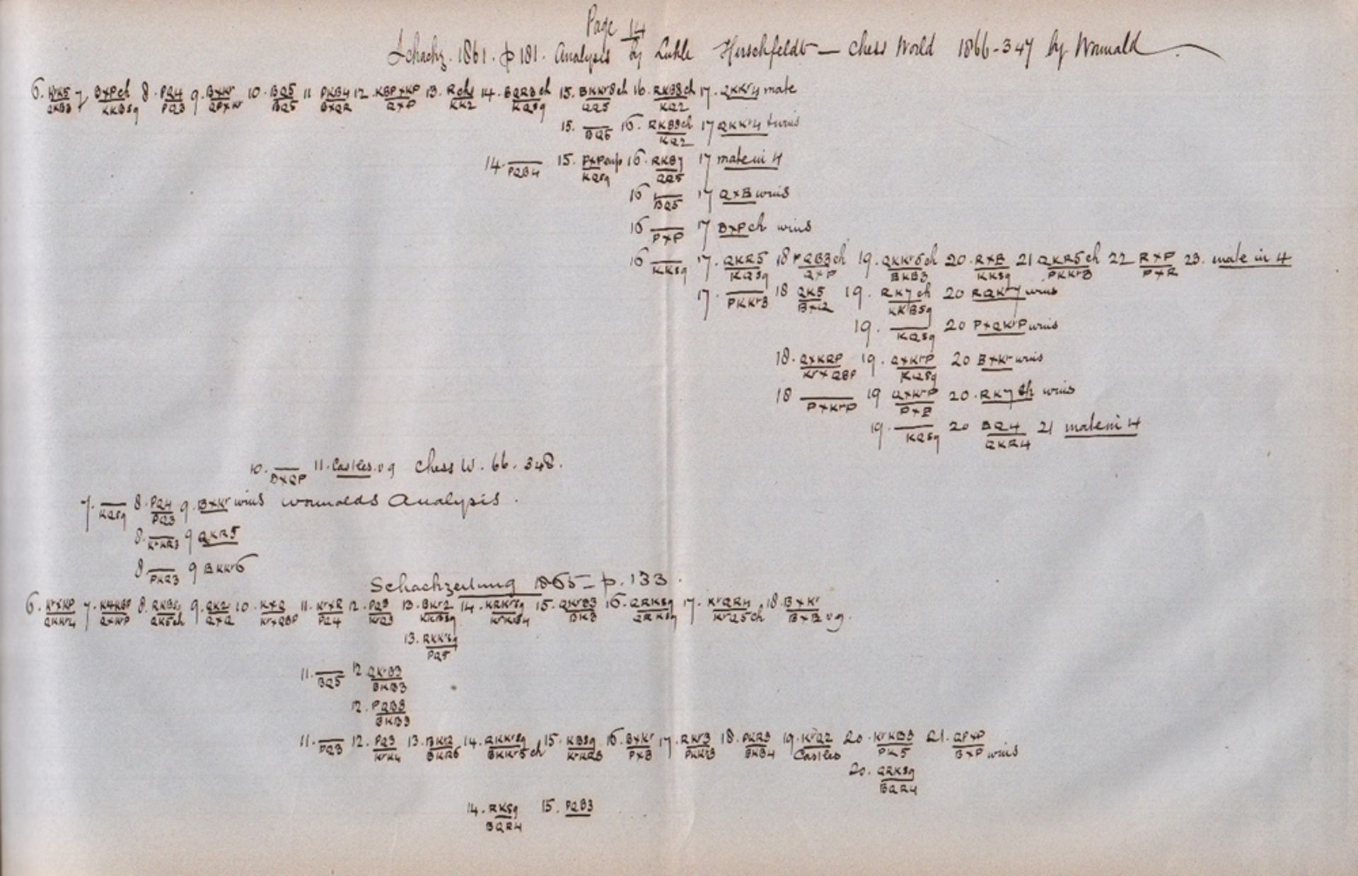 (Löwenthal, Johann Jacob.)  Nach J. J. Löwenthal geschriebene Notationen in Tabellenform zum Evans - - Image 2 of 3