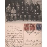 Postkarte. Oeynhausen 1922. Schwarzweiße postalisch gelaufene Postkarte mit einer Aufnahme von