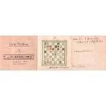 Silberschmidt, H. Chess Problems by H. v. Silberschmidt. Brunswick 1826. Private Ausgabe mit 100