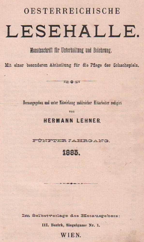 Oesterreichische Lesehalle. Monatsschrift für Unterhaltung und Belehrung. Mit einer besonderen