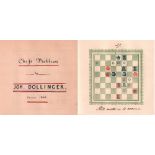 Dollinger, J. Chess Problems by Joh. Dollinger. Vienna 1806. Private Ausgabe mit 72