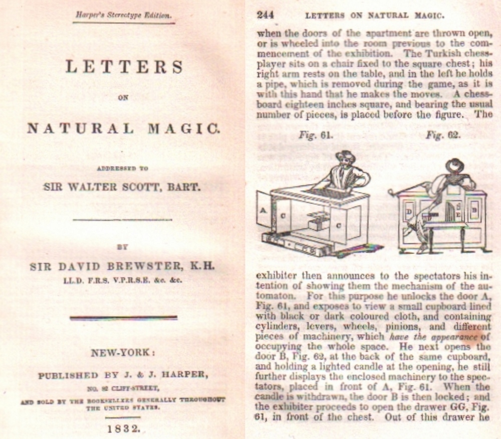 Brewster, David. Letters on natural magic addressed to Sir Walter Scott. Harper's Stereotype