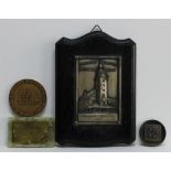 Medaille. Plakette aus Metall als “Ehrengabe der Stadt Fürstenwalde (Spree) - Olympia Kursus 1935”