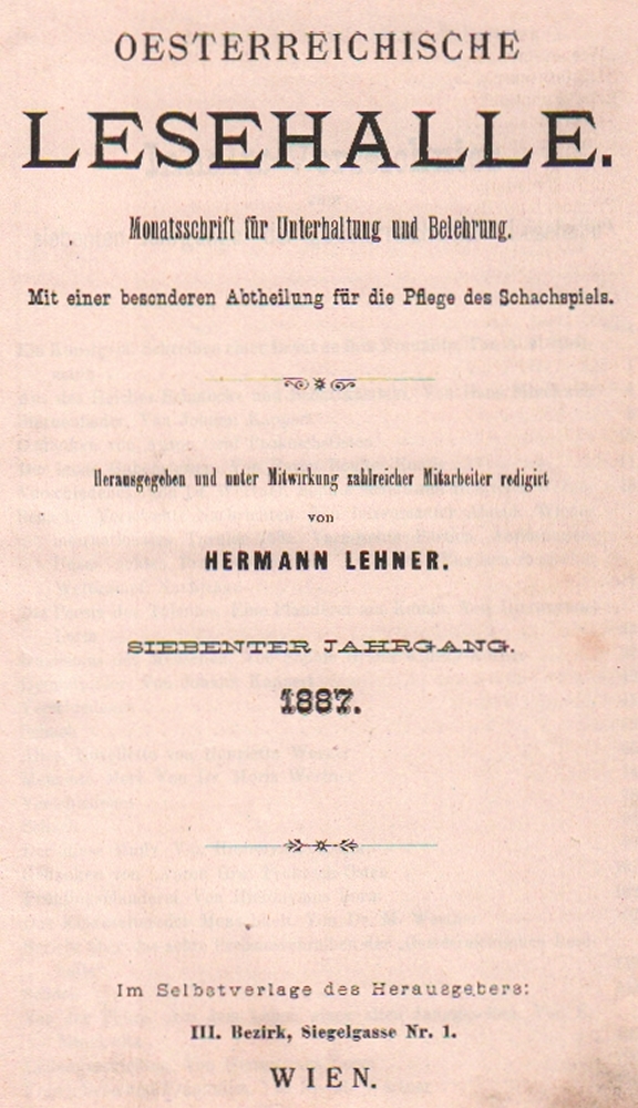 Oesterreichische Lesehalle. Monatsschrift für Unterhaltung und Belehrung. Mit einer besonderen