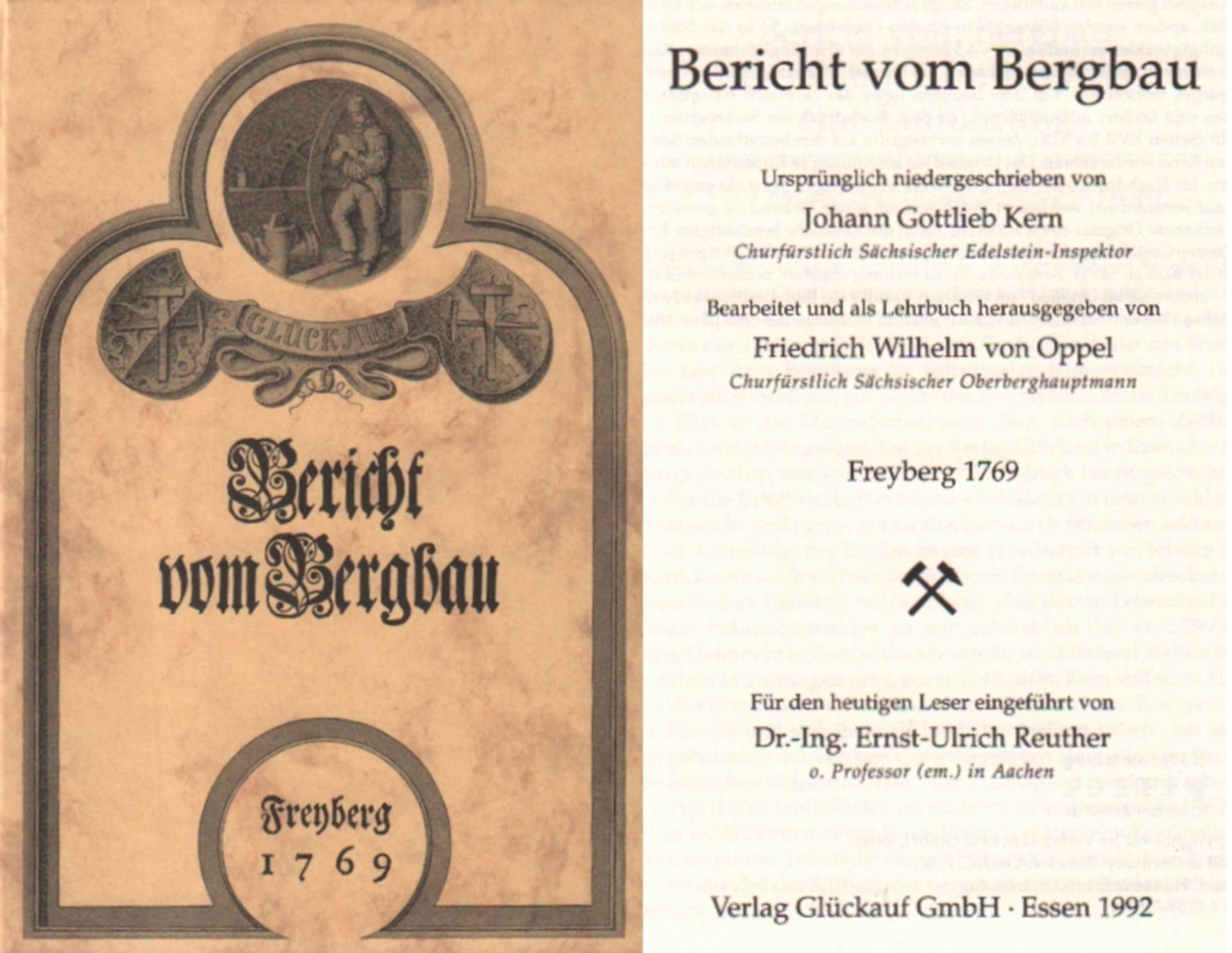 Bergbau.Freiberg.Oppel, Friedrich Wilhelm v. (Hrsg.) Bericht vom Bergbau. Ursprünglich