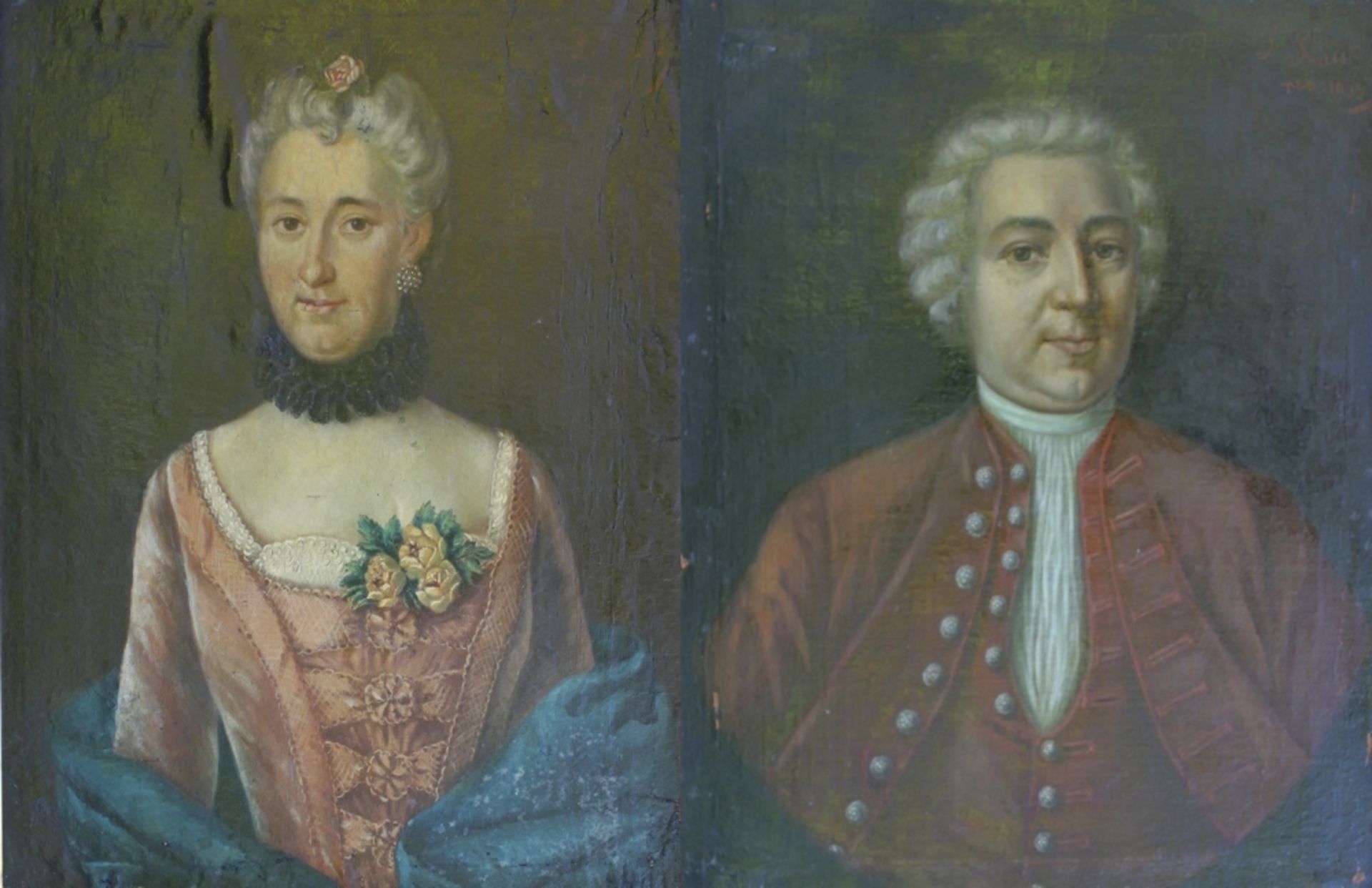 Porträtdarstellung. Braunschweig. Moll, Ludwig August und seine Ehefrau Katharina Elisabeth Moll.