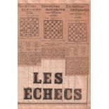 Schachspalten. 2 Bände mit einer privaten Zusammenstellung von Zeitungsausschnitten mit