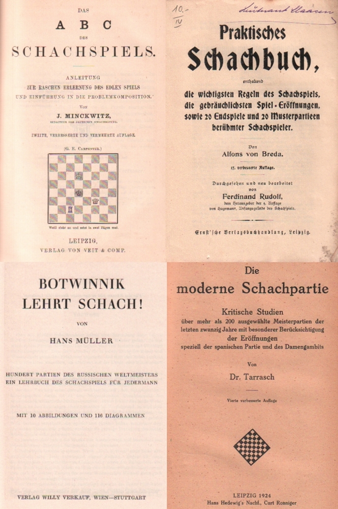 Minckwitz, J. Das ABC des Schachspiels. Anleitung zur raschen Erlernung …  und Einführung in die