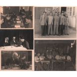 Postkarte. Herren beim Schachspiel. 15 schwarzweiße und teilweise postalisch gelaufene Postkarten