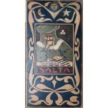 Spiele. Salta. The Game of Salta. Spiel mit 30 runden Spielsteinen aus Holz, 1 gefalteten Spielbrett