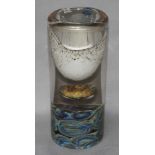 Glas. Finnland. Iittala. Glasskulptur von Oiva Toikkas. – Vase (?) im klassischen Toikkas Design.